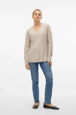 Vero Moda Jersey básico de punto Beige Hot