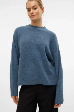 Vero Moda Curve Jersey básico de punto Azul marino Outlet