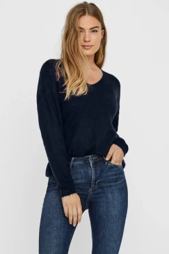 Vero Moda Jersey básico de punto Azul marino Sale