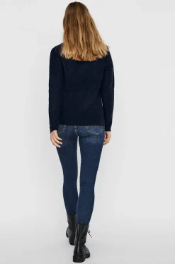 Vero Moda Jersey básico de punto Azul marino Sale