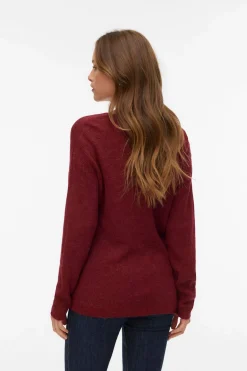 Vero Moda Jersey básico de punto Granate Online