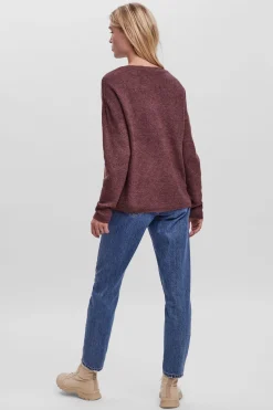 Vero Moda Jersey básico de punto Vino Clearance