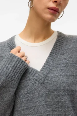 Vero Moda Jersey básico de punto Gris Best