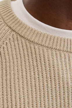 Jack & Jones PLUS Jersey básico de punto liso gris Clearance