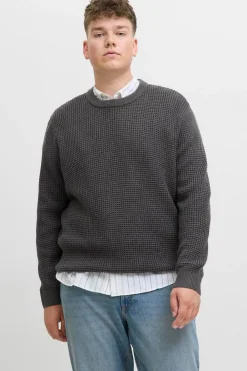 Jack & Jones PLUS Jersey básico de punto liso gris Outlet