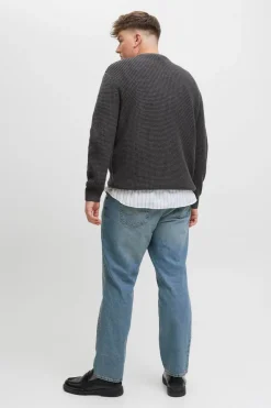 Jack & Jones PLUS Jersey básico de punto liso gris Outlet