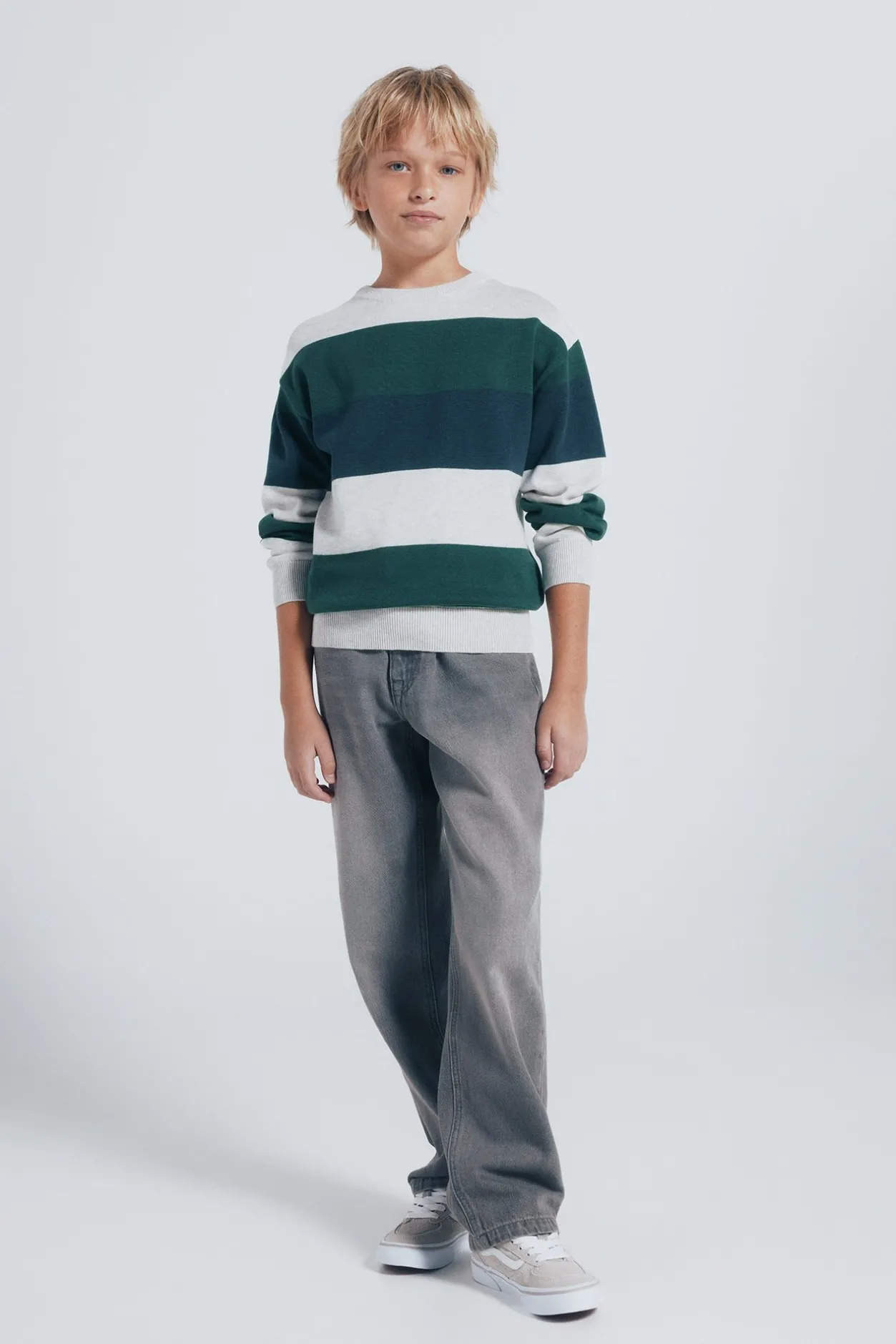 Springfield Kids Jersey básico rayas niño verde Clearance