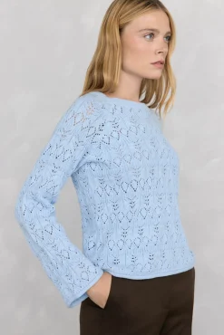 Pedro del Hierro Jersey calado fantasía Azul Outlet