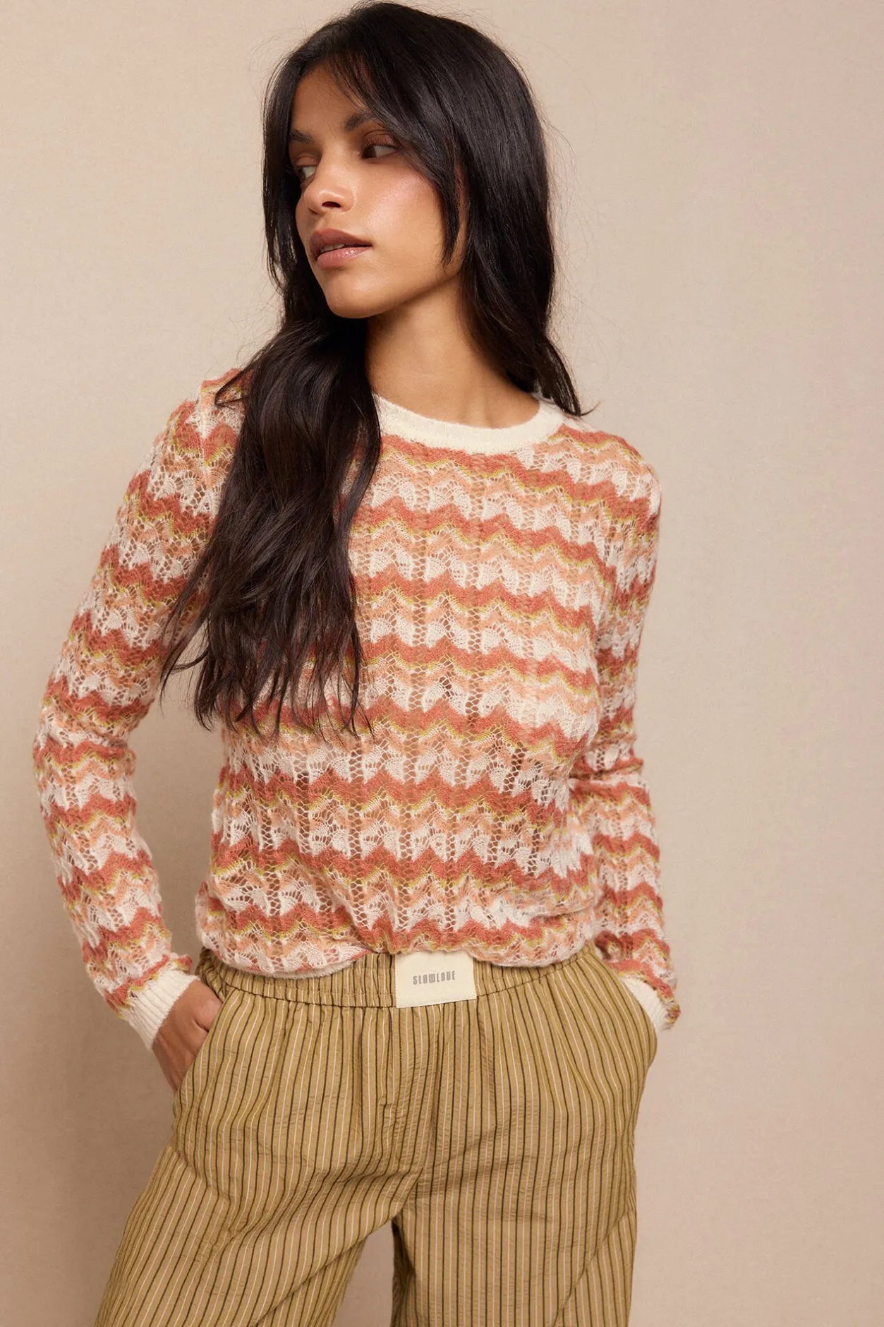 Slowlove Jersey calado Multicolor Sale