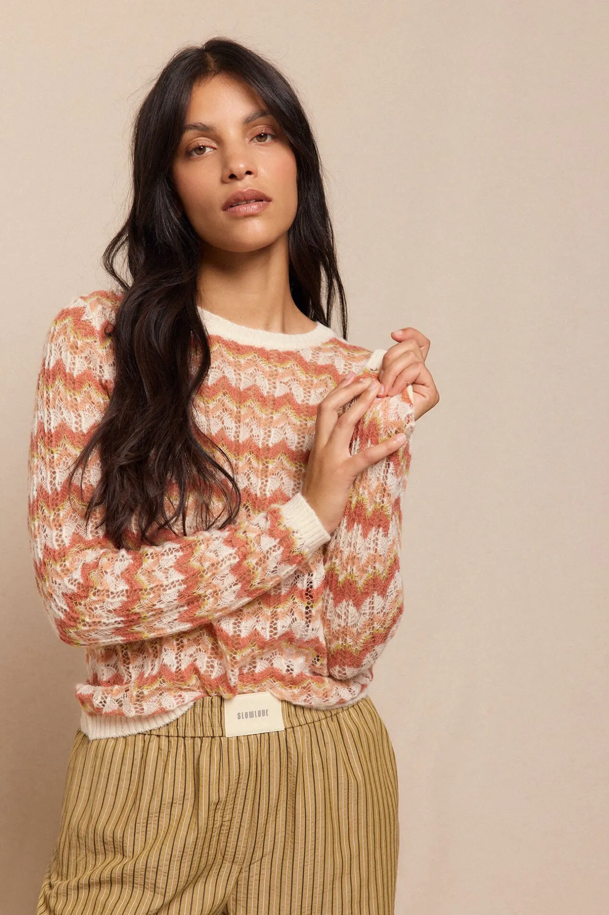 Slowlove Jersey calado Multicolor Sale