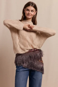 Slowlove Jersey calado perkins Beige Clearance