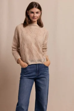 Slowlove Jersey calado perkins Beige Clearance