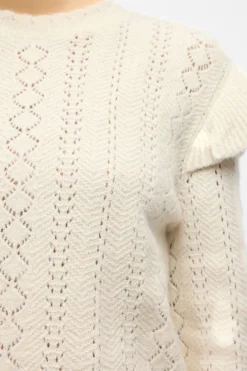 Object Jersey calado volantes Blanco Online