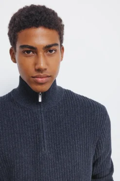 Springfield Jersey canalé cremallera azul Outlet