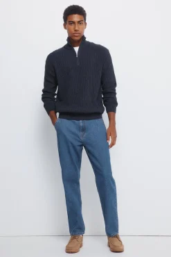 Springfield Jersey canalé cremallera azul Outlet