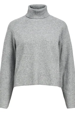Object Jersey canalé cuello vuelto Gris Outlet