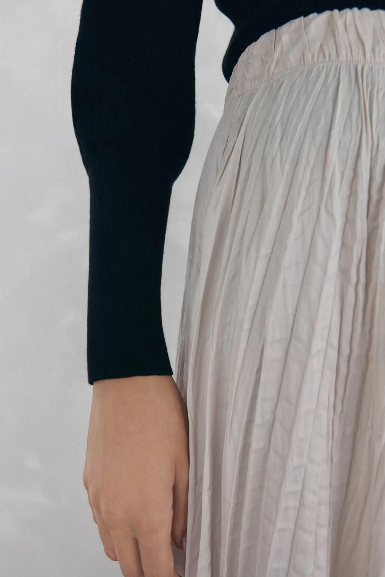 Pedro del Hierro Jersey canalé manga abullonada Negro Best