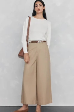 Pedro del Hierro Jersey canalé manga abullonada Blanco Best