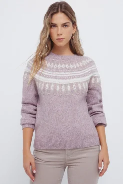 Springfield Jersey cenefas jacquard morado/lila Discount