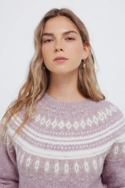 Springfield Jersey cenefas jacquard morado/lila Discount