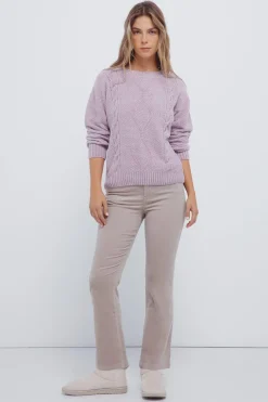 Springfield Jersey chenilla cable knit morado/lila New