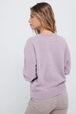 Springfield Jersey chenilla cable knit morado/lila New