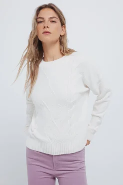 Springfield Jersey chenilla cable knit nude Discount