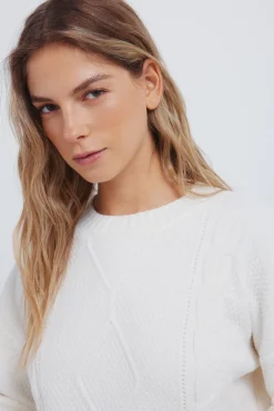 Springfield Jersey chenilla cable knit nude Discount