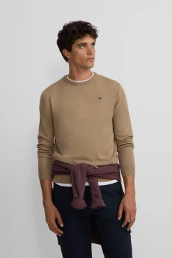 Silbon Jersey classic cuello redondo Beige