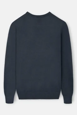 Silbon Jersey classic cuello redondo Azul marino
