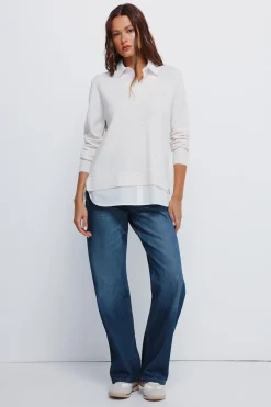 Springfield Jersey combinado camisero blanco Hot