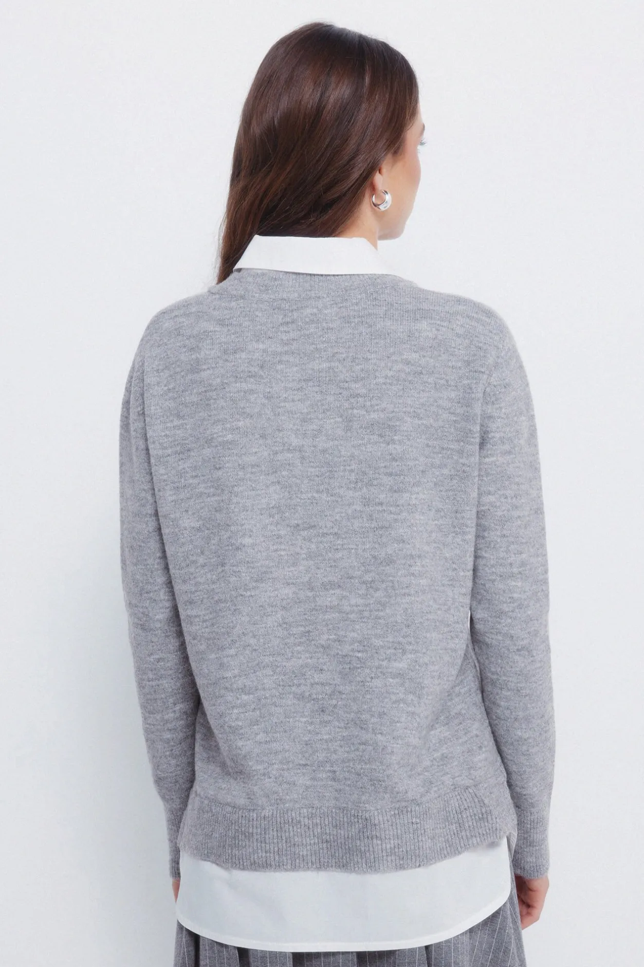 Springfield Jersey combinado camisero gris Outlet