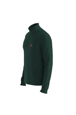 HUGO Jersey con cremallera Verde oscuro