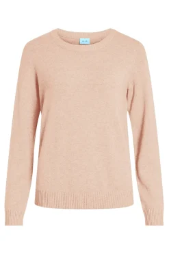 Vila Jersey con cuello redondo de viscosa Rosa Outlet