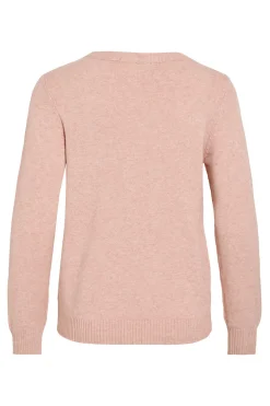 Vila Jersey con cuello redondo de viscosa Rosa Outlet