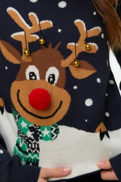 Vero Moda Jersey con estampado navideño Azul marino Online