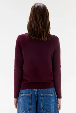 TFP by Tamara Falcó Jersey con fular 100% lana Burdeos Discount