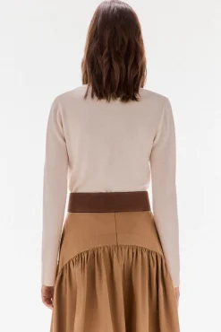 TFP by Tamara Falcó Jersey con fular 100% lana Crudo Clearance