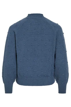 Vila Jersey con perlas de punto Azul Best