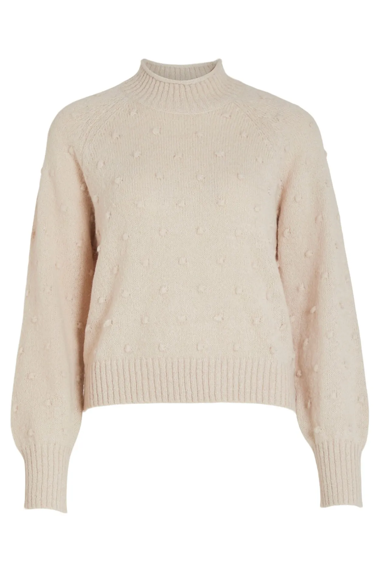 Vila Jersey con perlas de punto Beige Clearance