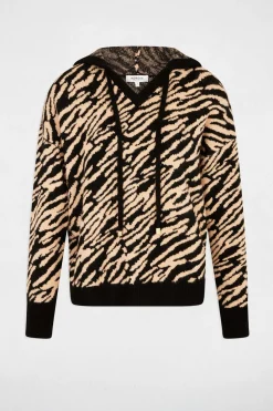 Morgan Jersey corto con capucha Negro