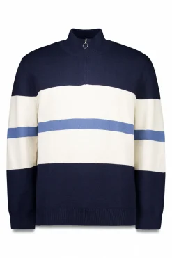 Springfield Jersey cremallera bloque color azul Online