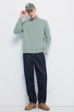 Springfield Jersey cremallera básico verde Clearance