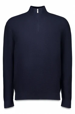 Springfield Jersey cremallera liso azul