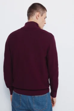 Springfield Jersey cremallera liso burdeos Hot