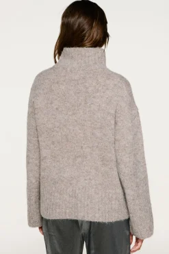 Selected Jersey cuello alto alpaca Gris oscuro New