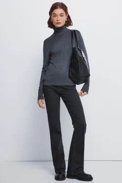 Springfield Jersey cuello alto botones puños gris Hot