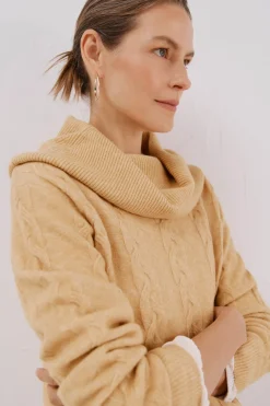 Cortefiel Jersey cuello amplio Amarillo Hot