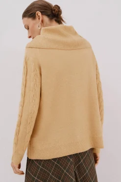 Cortefiel Jersey cuello amplio Amarillo Hot