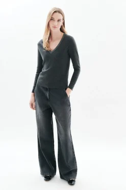 Caroll Jersey cuello brillos Negro Best